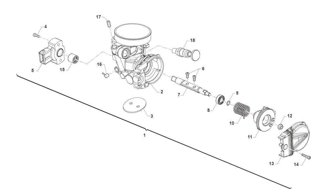 2T 125 FI SMR 2022 - ENGINE - THROTTLE BODY