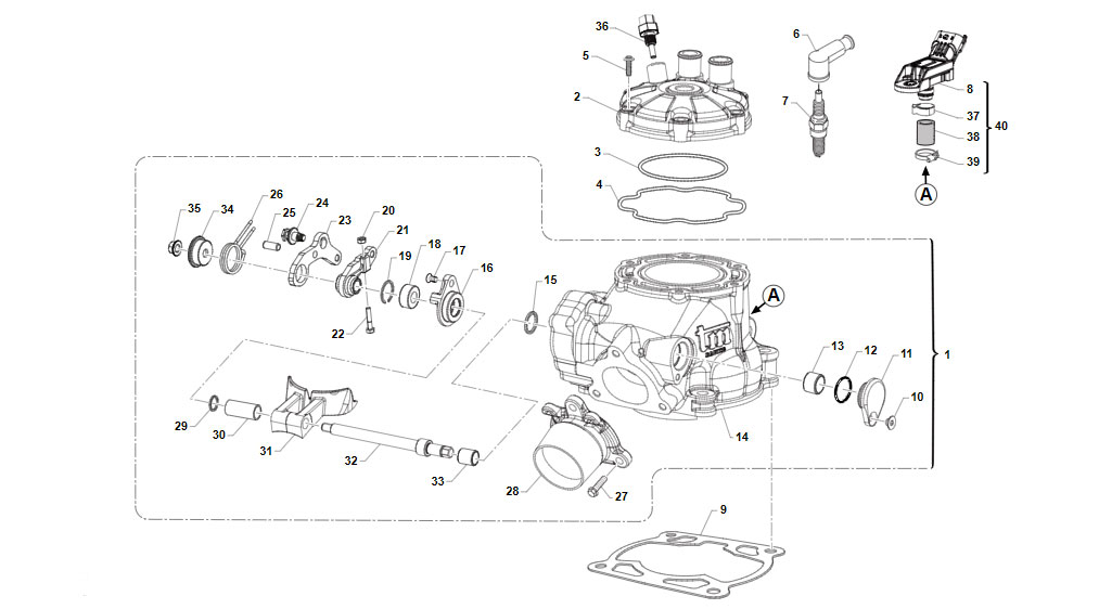 2T 125 FI SMR DE 2023 A 2025 - MOTOR - CILINDRO