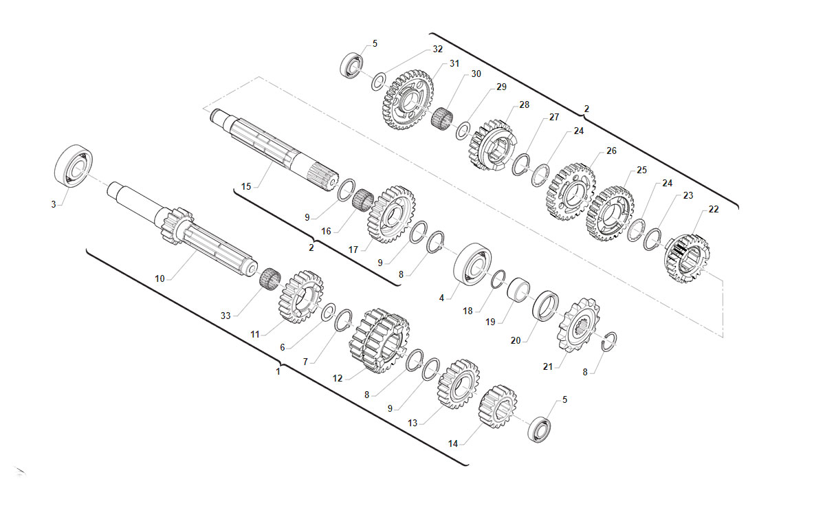 2T 125 MX 2024 - ENGINE - GEAR SHIFT 6M