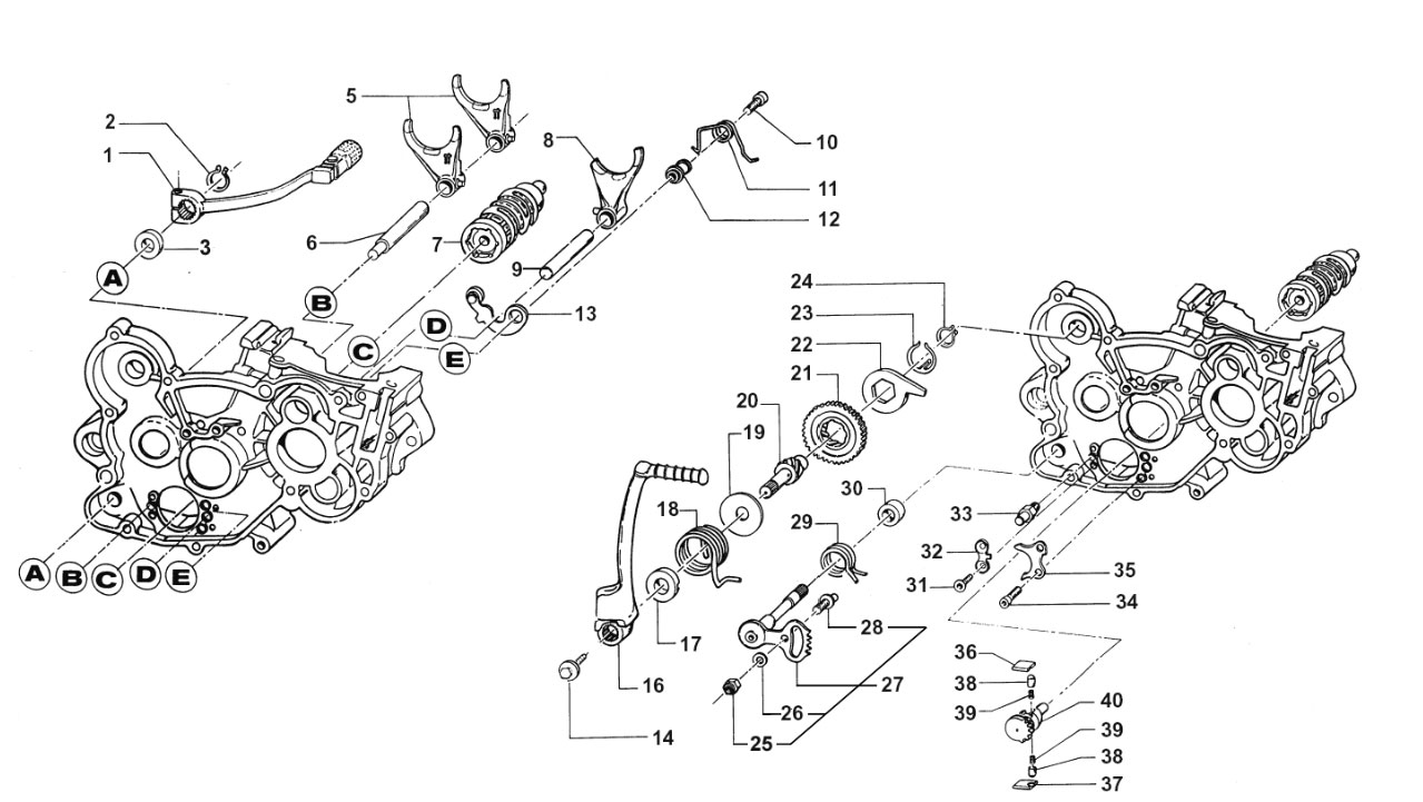 2T 125 SMR 2019/2020 - MOTORE - FORCHETTE E MESSA IN MOTO