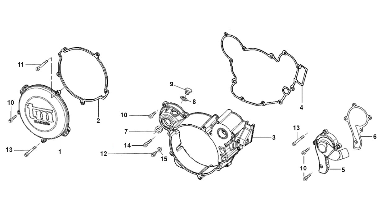 2T 125/144 EN/MX DE 2008 A 2011 - MOTOR - EMBRAGUE CUBIERTAS
