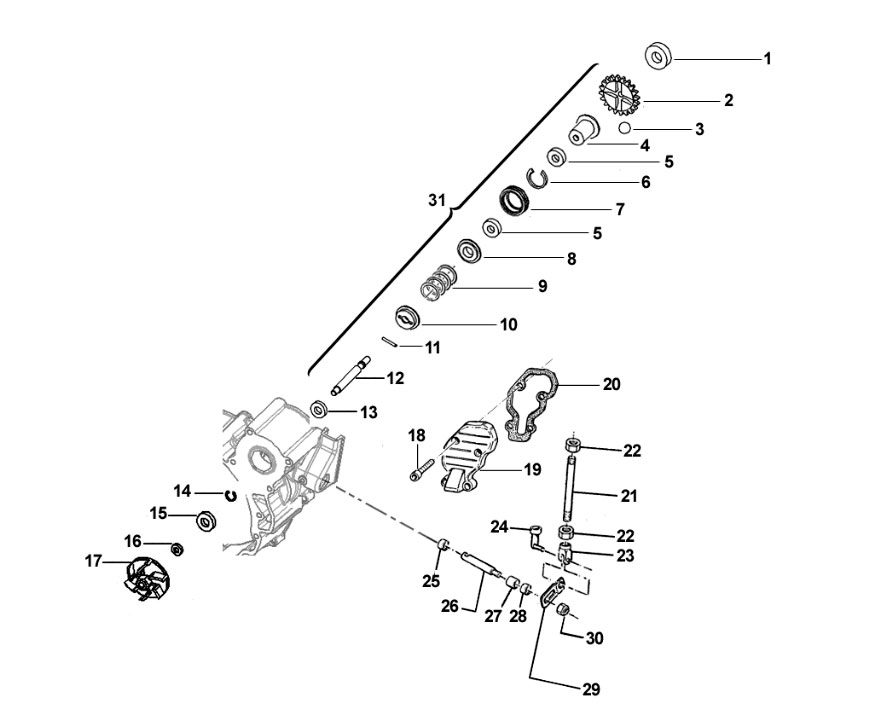 2T 125 MX/EN 2011 ENGINE - CENTRIFUGE