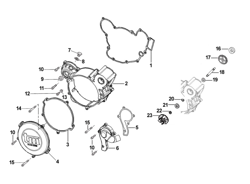 2T 144 MX/EN 2020/2021 - MOTOR - CUBIERTAS EMBRAGUE 