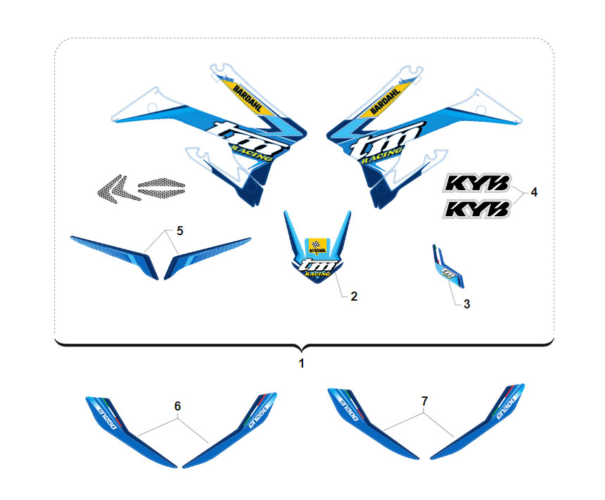 2T 250/300 EN 2020 - TELAIO - KIT ADESIVI