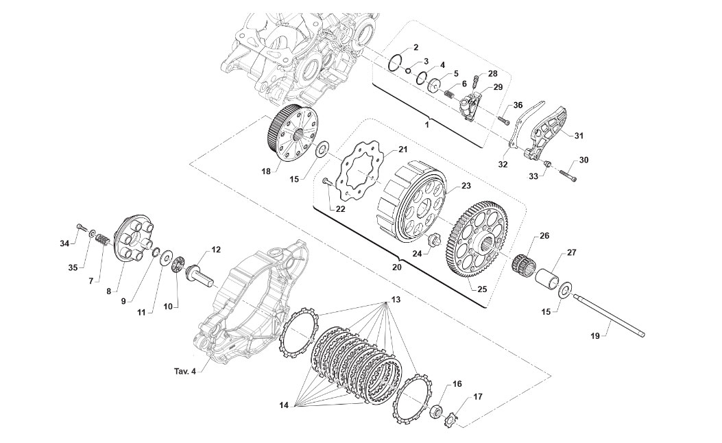 2T 250/300 ES EN/MX / 250/300 FI ES EN 2019 - MOTOR - EMBRAGUE