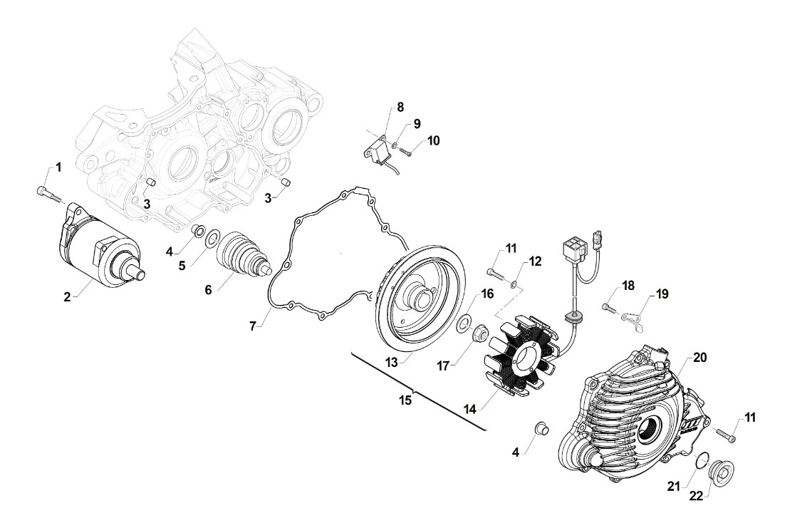 2T 250 Fi EN 2020/ 2T 250 FI EN 5M E 6M 2021 - MOTORE - ACCENSIONE
