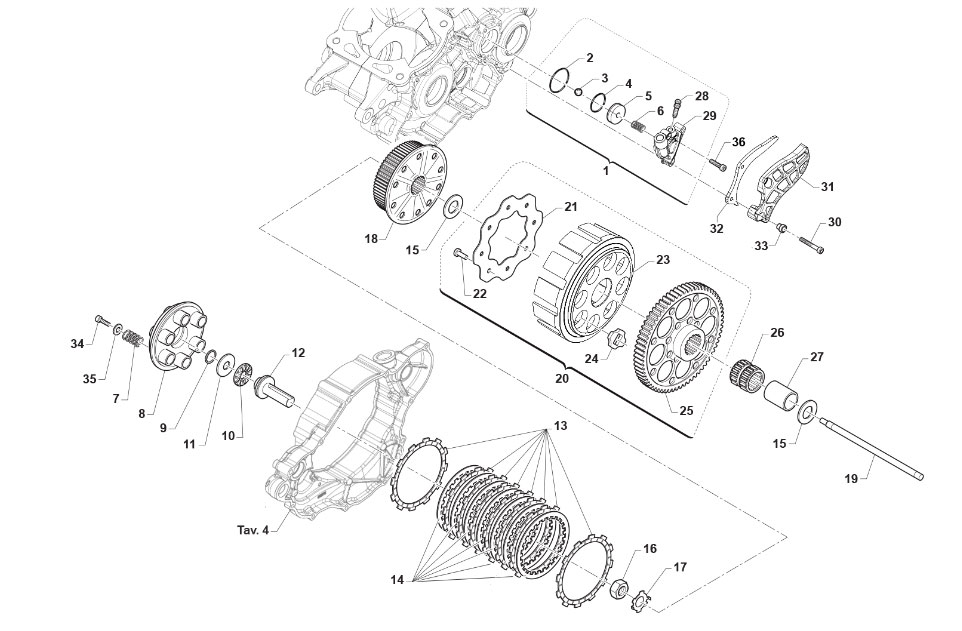 2T 250 FI EN 2020/2T 250 FI EN 2021 - MOTORE 5M - FRIZIONE