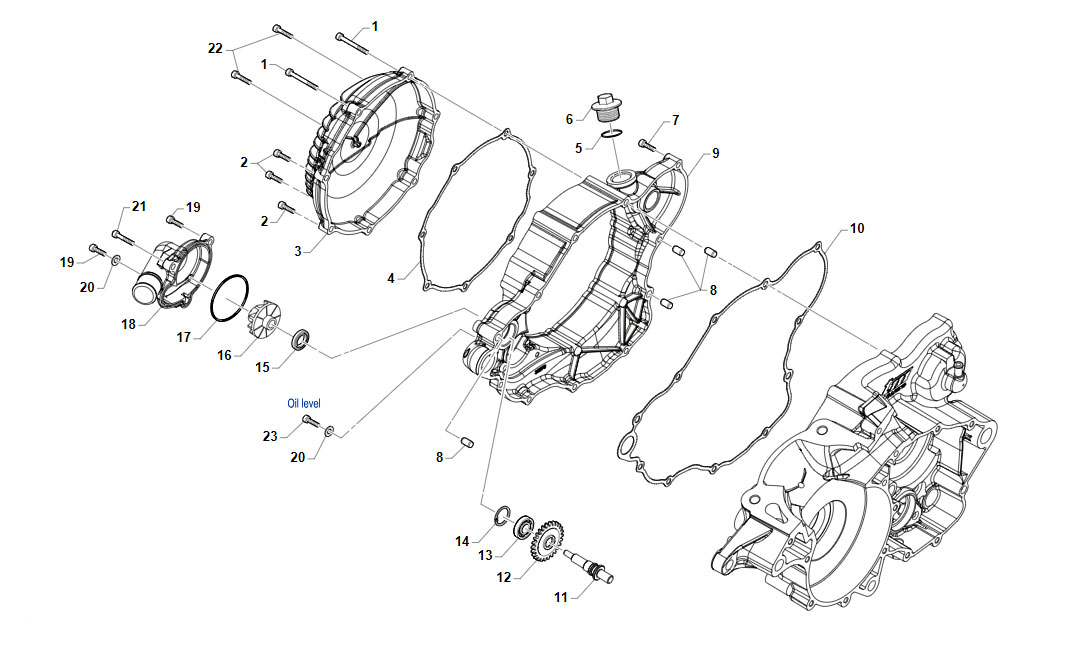 2T 250/300 FI EN 2021 - MOTOR 6M - CARTER EMBRAGUE