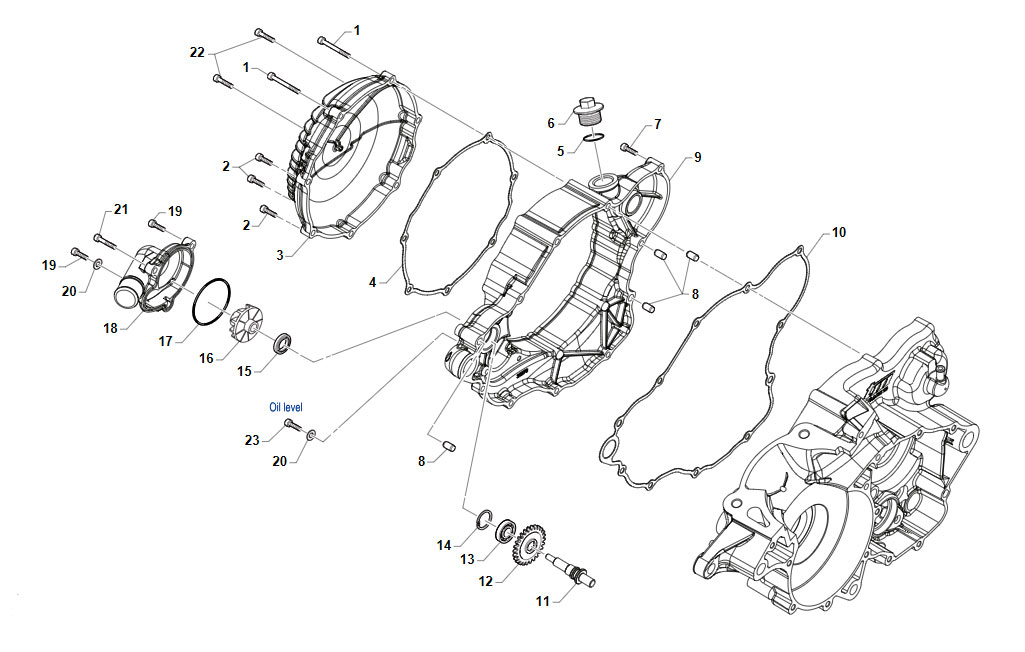 2T 250 MX 2020/2021 - MOTORE - CARTER FRIZIONE