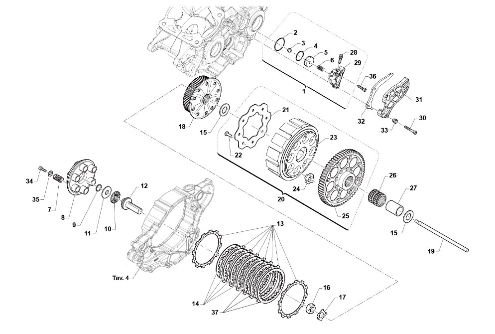 2T 250/300 MX 2022 - MOTOR - EMBRAGUE 5M