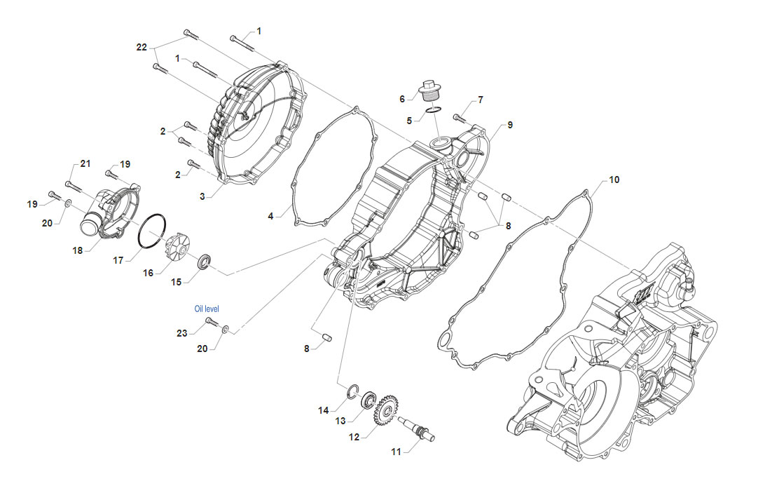 2T 250/300 MX MY 22/23/24 - MOTOR - CARTER EMBRAGUE
