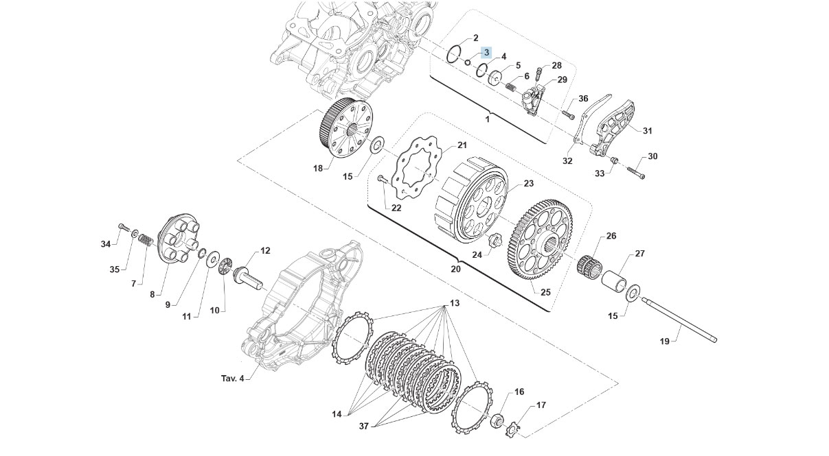 2T 250/300 MX 2023/2024 - ENGINE - CLUTCH 5M