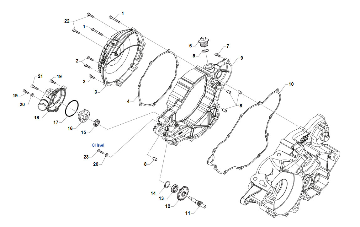 2T 300 EN/SMR 2020/ 2T 300 EN 2021 - MOTOR 5M- CARTER EMBRAGUE 
