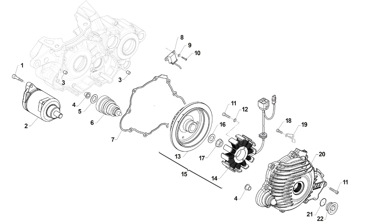 2T 250/300 MX/EN / FI EN/SMR DAL 2022 AL 2024 - MOTORE - ACCENSIONE