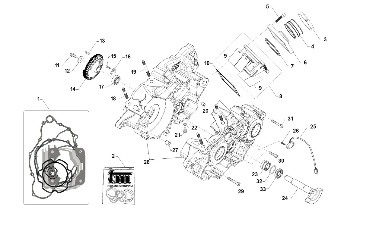 2T 300 EN/MX / FI EN/SMR DAL 2022 AL 2024 - MOTORE - BASAMENTO-CONTRALBERO