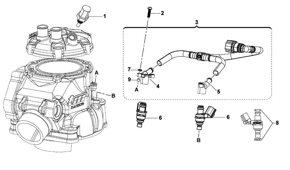 2T 300 FI SMR 2022/2023 - MOTOR - SISTEMA DE INYECCION