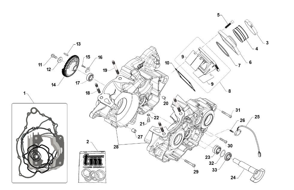 2T 300 Fi SMR 2020/2021 - MOTORE - BASAMENTO-CONTRALBERO
