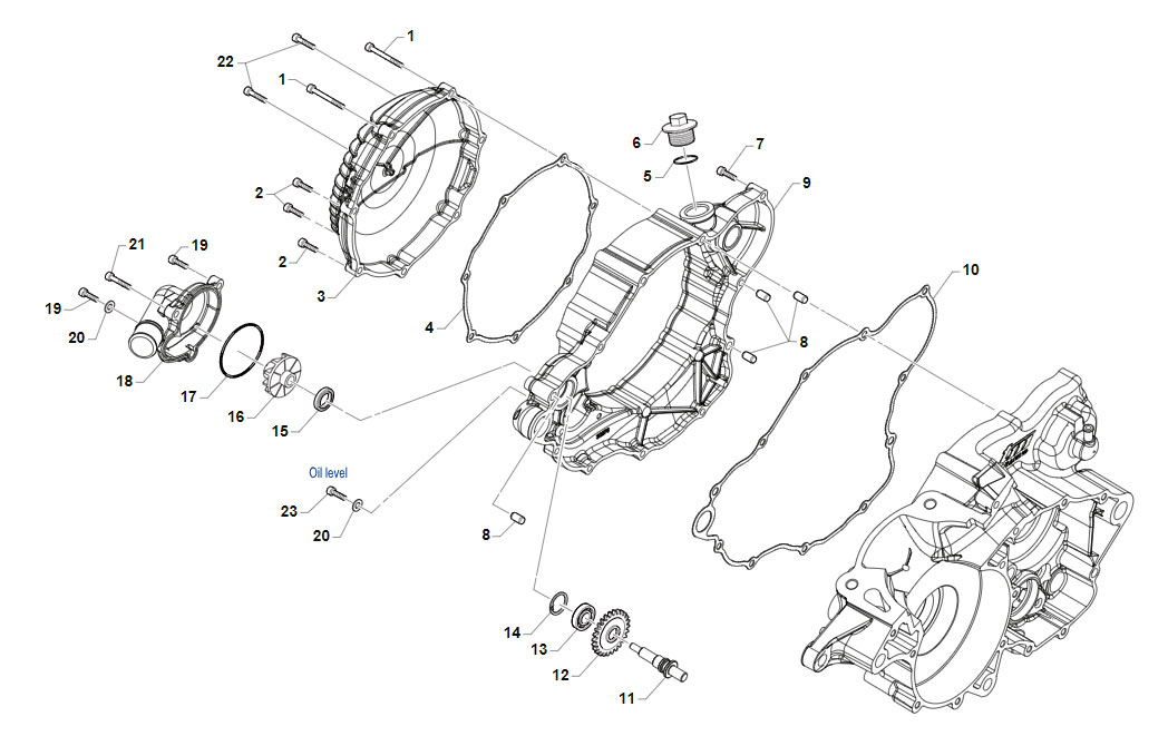 2T 300 MX/SMX 2020/2021 - MOTORE - CARTER FRIZIONE
