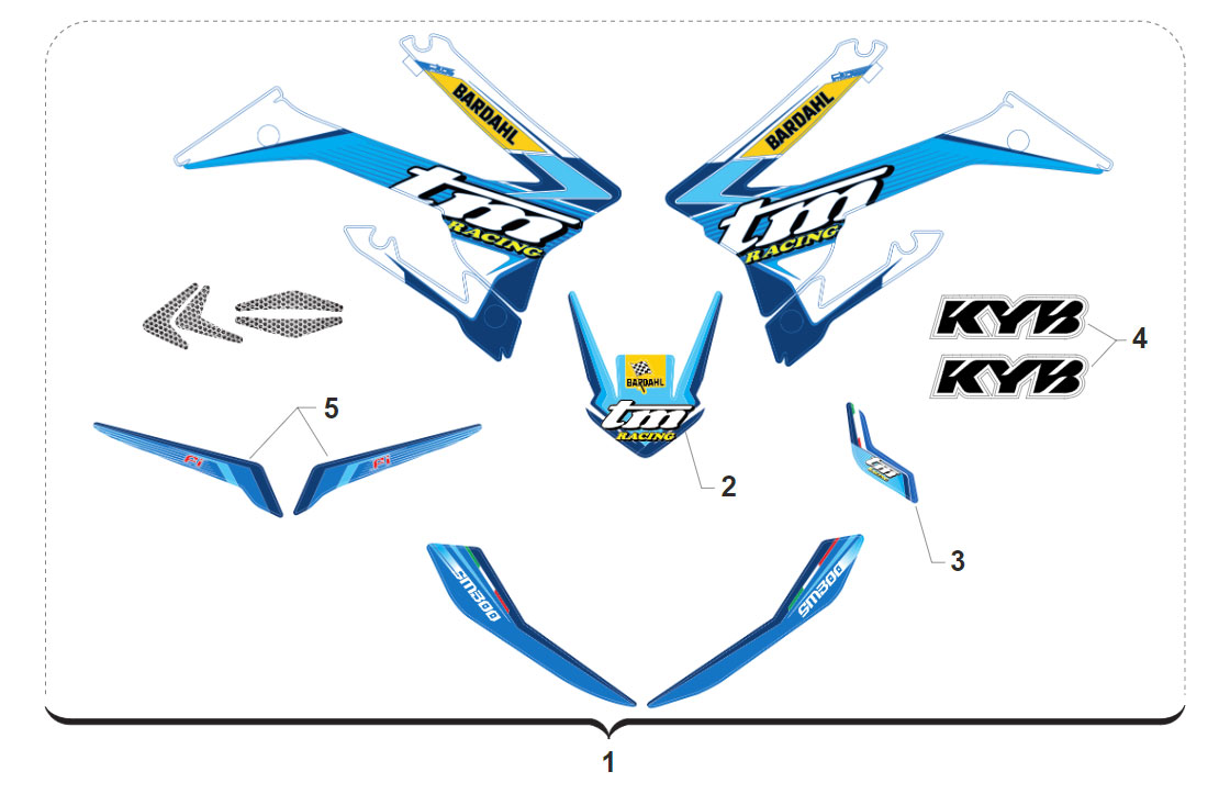 2T 300 FI SMR 2020 - FRAME - ADHESIVE KIT