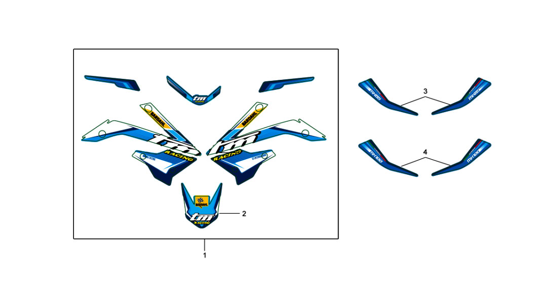 2T 85/100 MX/SMX JUNIOR 2020 - FRAME - ADHESIVE KIT