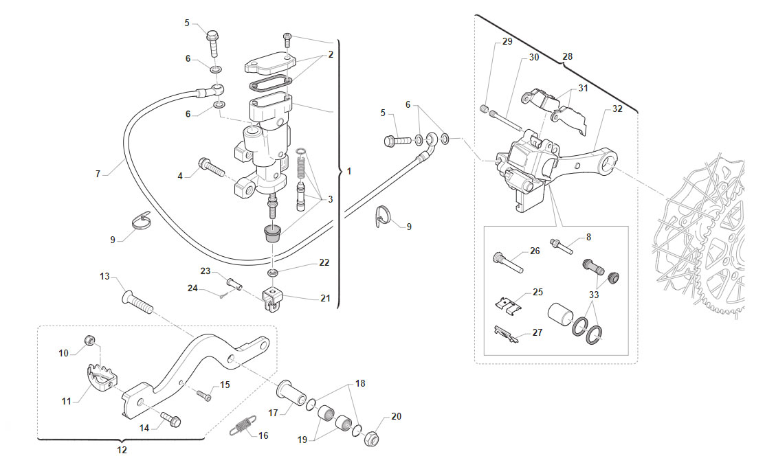 2T 85 MX SENIOR 2021 - FRAME - REAR BRAKE