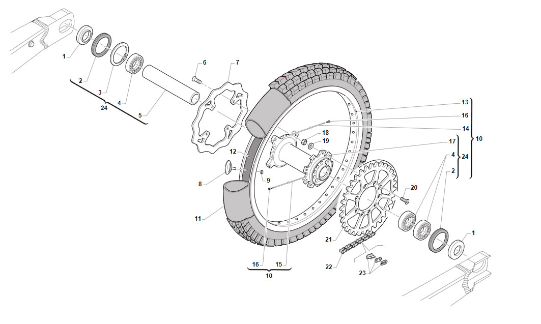 2T 85 MX SENIOR 2021 - FRAME - REAR WHEEL 