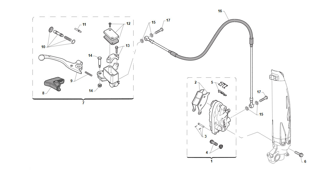 2T 85/100 MX SENIOR 2024 - FRAME - FRONT BRAKE