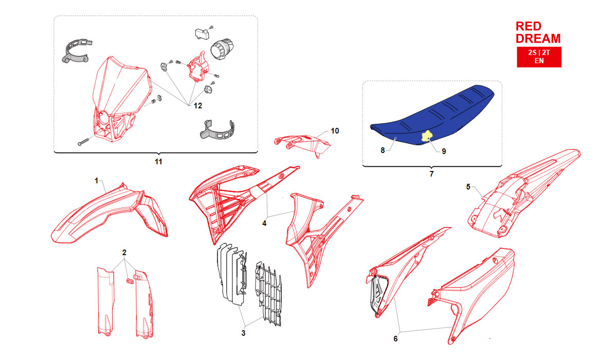 RED DREAM LIMITED EDITION - 2T EN FROM 2022 TO 2026 - FRAME - PLASTICS AND SEAT