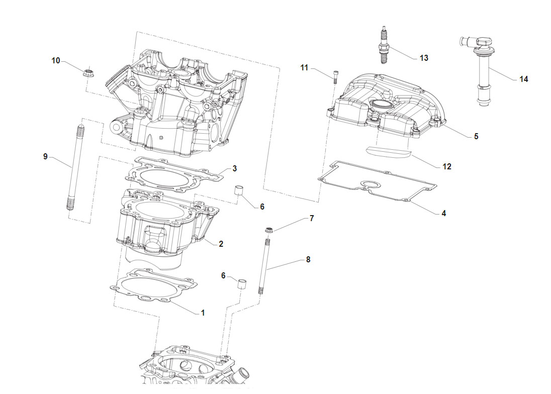 4T 250 FI EN/MX DE 2010 A 2015 - MOTOR - CILINDRO