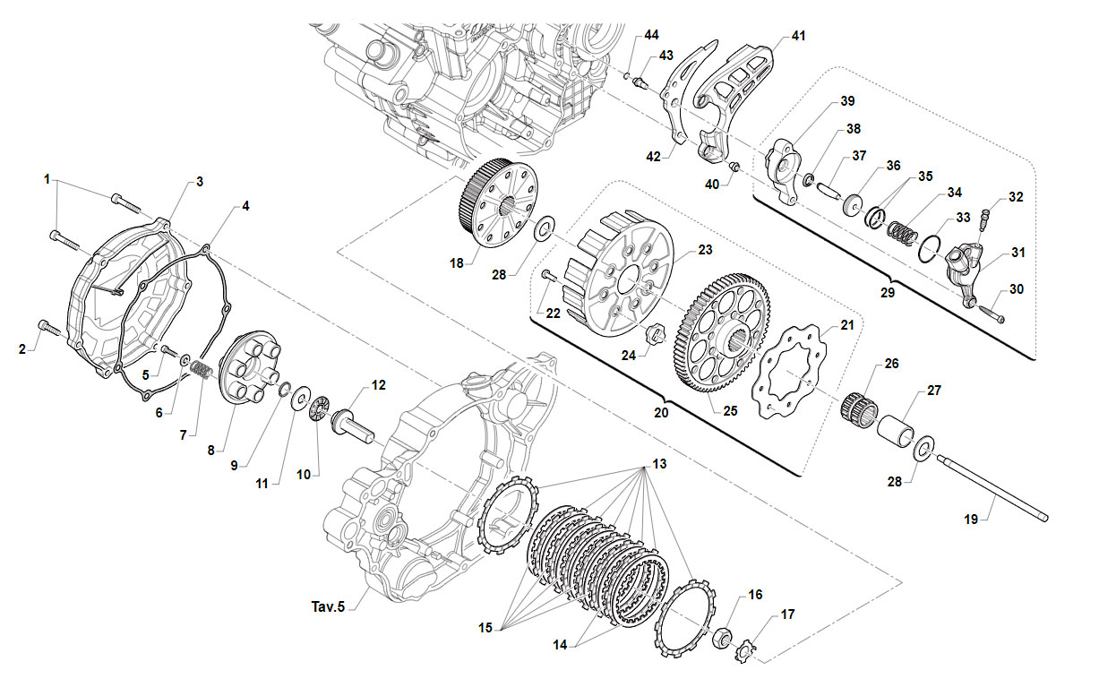 4T 250 FI EN FROM 2017 TO 2019 - ENGINE - CLUTCH