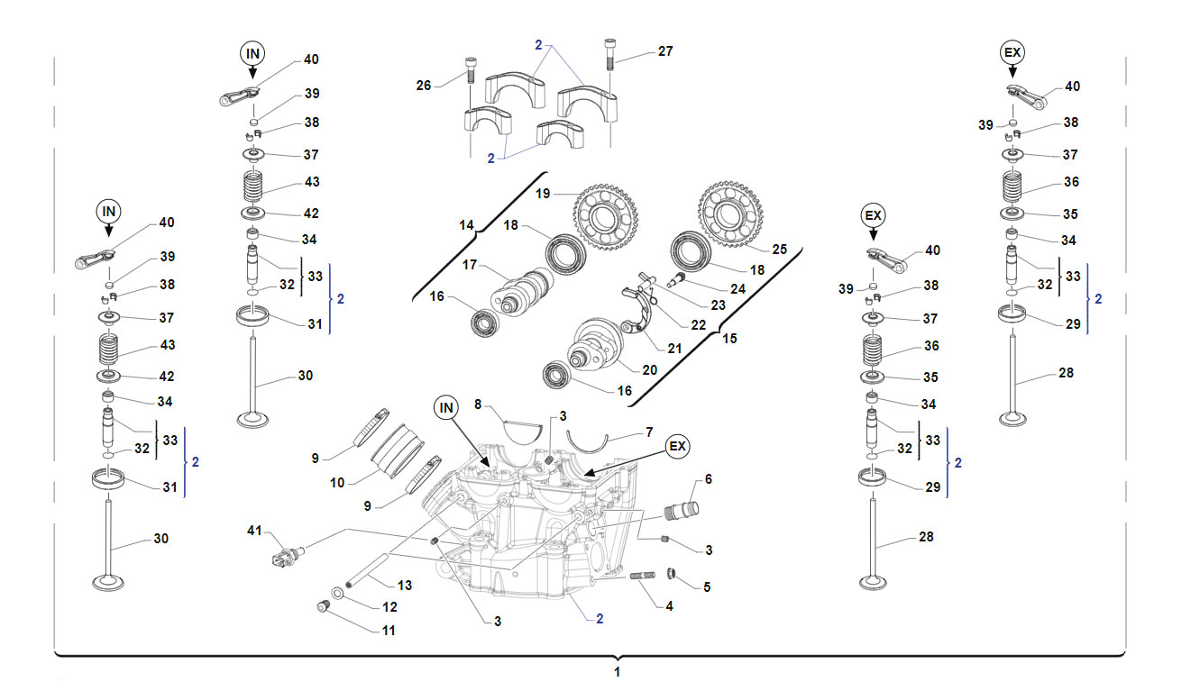 4T 250 FI EN 2018/2019 - MOTOR - CABEZA DEL MOTOR