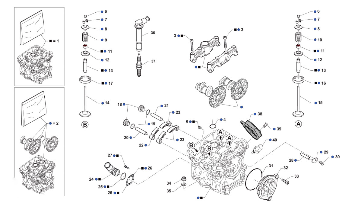 4T 250/300 FI EN TWIN 2022 - MOTOR - CABEZA DEL MOTOR
