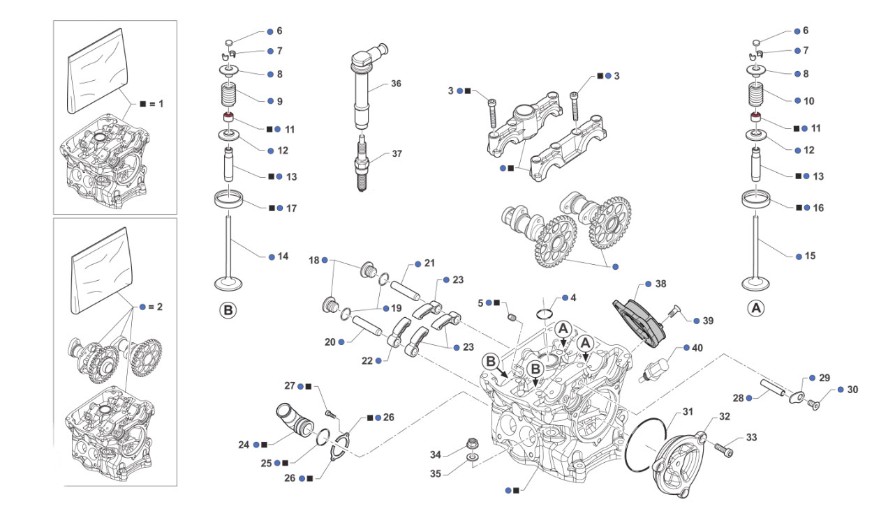 4T 250 FI MX 2025/2026 - ENGINE - HEAD ENGINE