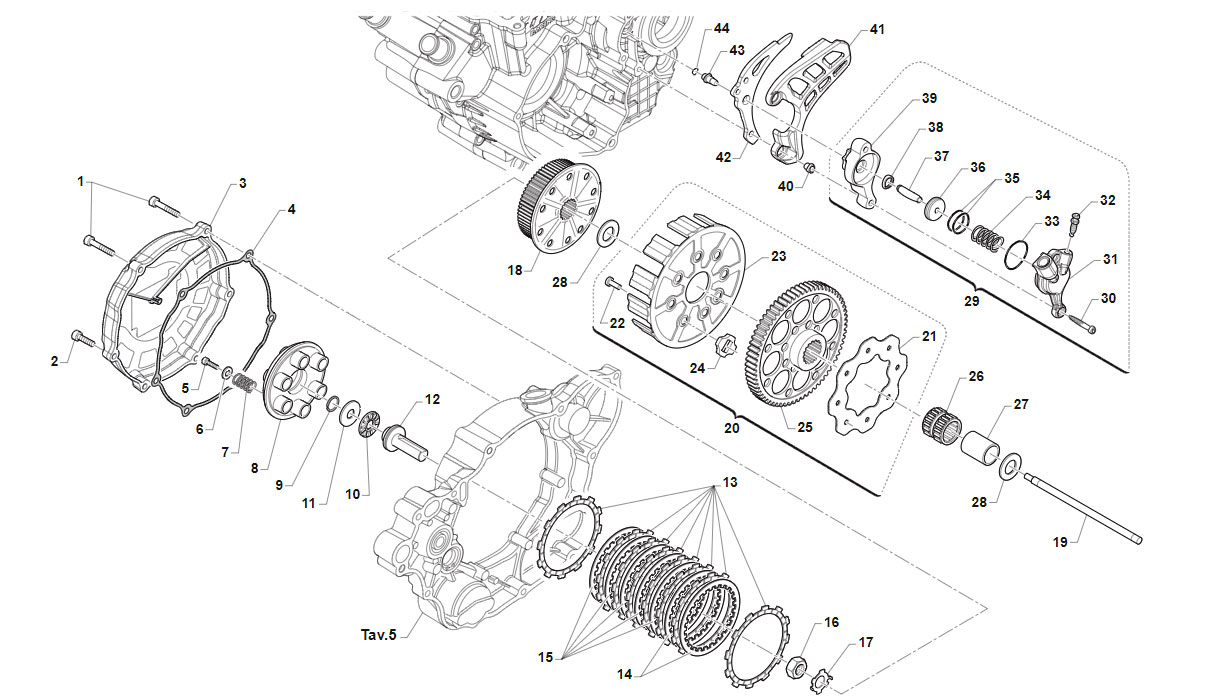 4T 250 FI MX TWIN DAL 2022 AL 2024 - MOTORE - FRIZIONE