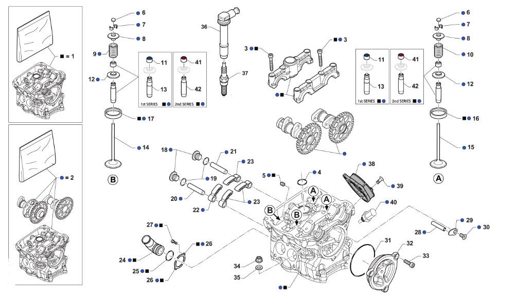 4T 250 FI SMX / FI MX TWIN 2021 - MOTORE - TESTA