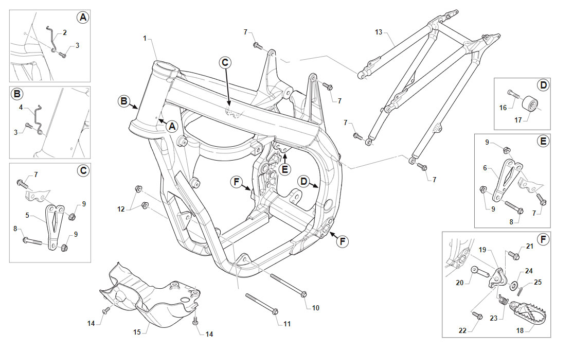 4T 250/300 FI MX TWIN 2020/2021 - FRAME