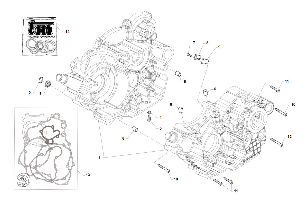 4T 300 FI EN FROM 2017 TO 2019 - ENGINE - CRANKCASE