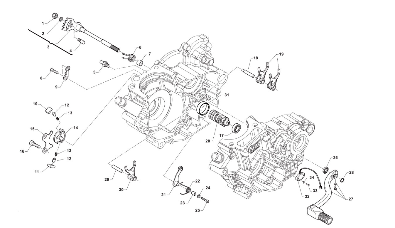 4T 300FI EN/MX DAL 2017 AL 2019 - MOTORE - COMANDO CAMBIO