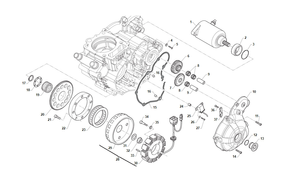 4T 300 FI EN TWIN DAL 2020 AL 2023 - MOTORE - ACCENSIONE ES