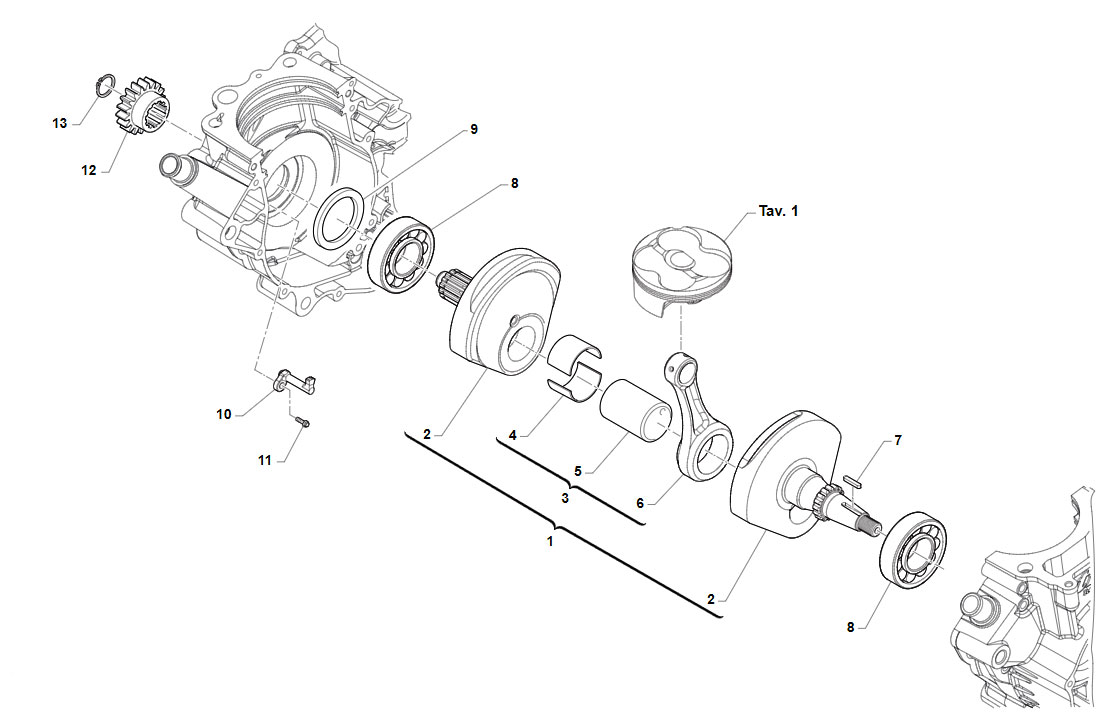 4T 300 FI EN TWIN DE 2020 A 2024 - MOTOR - EJE DE TRANSMISION