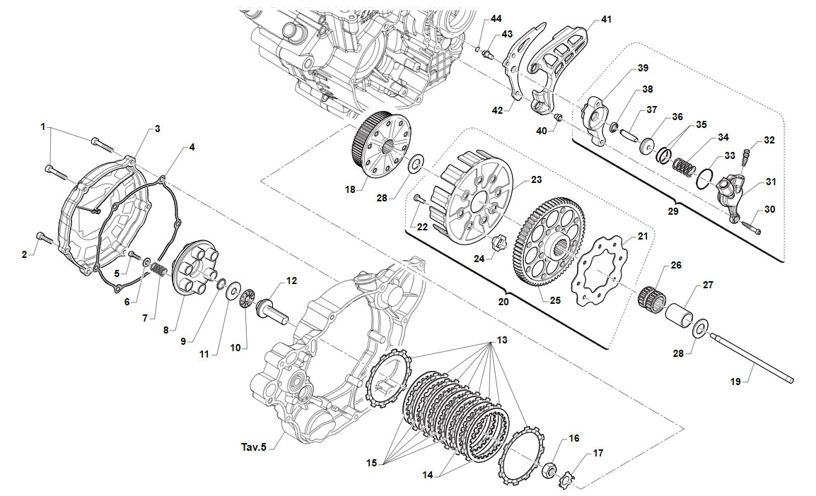 4T 300 FI EN TWIN DAL 2020 AL 2024 - MOTORE - FRIZIONE