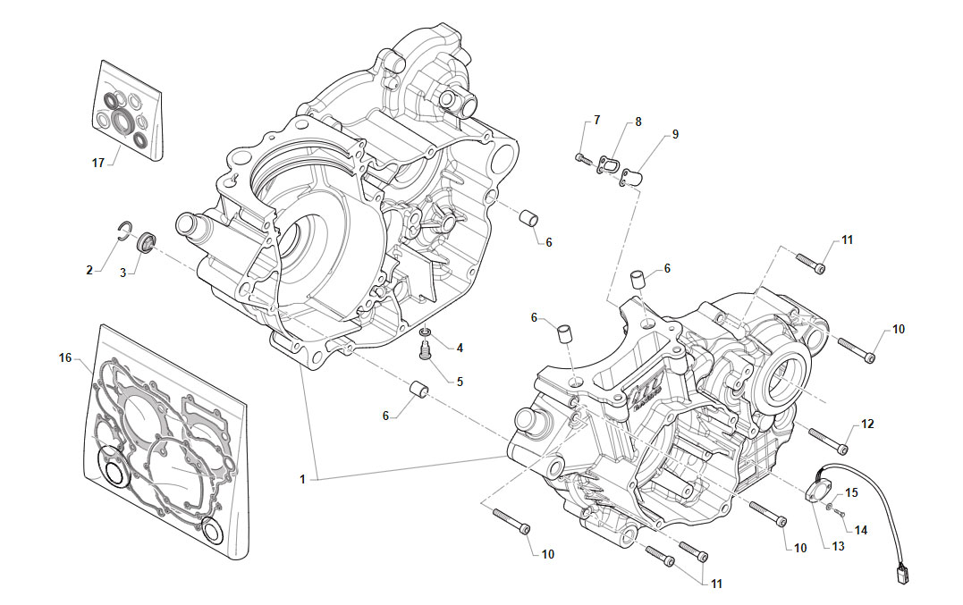 4T 300 FI EN TWIN 2020/2021 - MOTORE - CARTER MOTORE