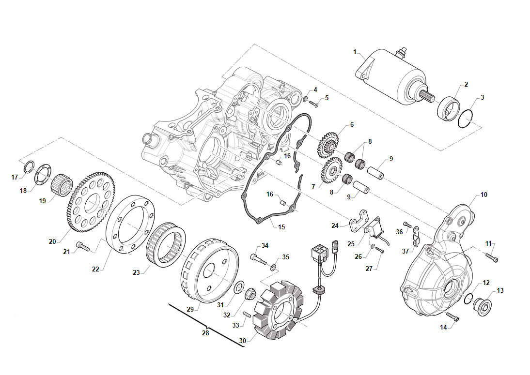 4T 250 FI MX 2012 - MOTORE - ACCENSIONE ES