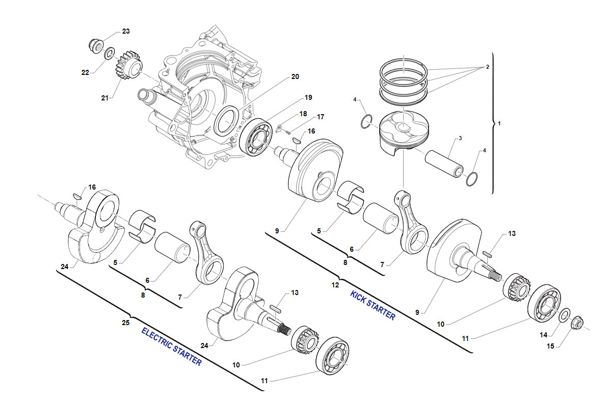 4T 300FI MX DE 2017 A 2019 - MOTOR - CIGÜEÑAL-PISTÓN