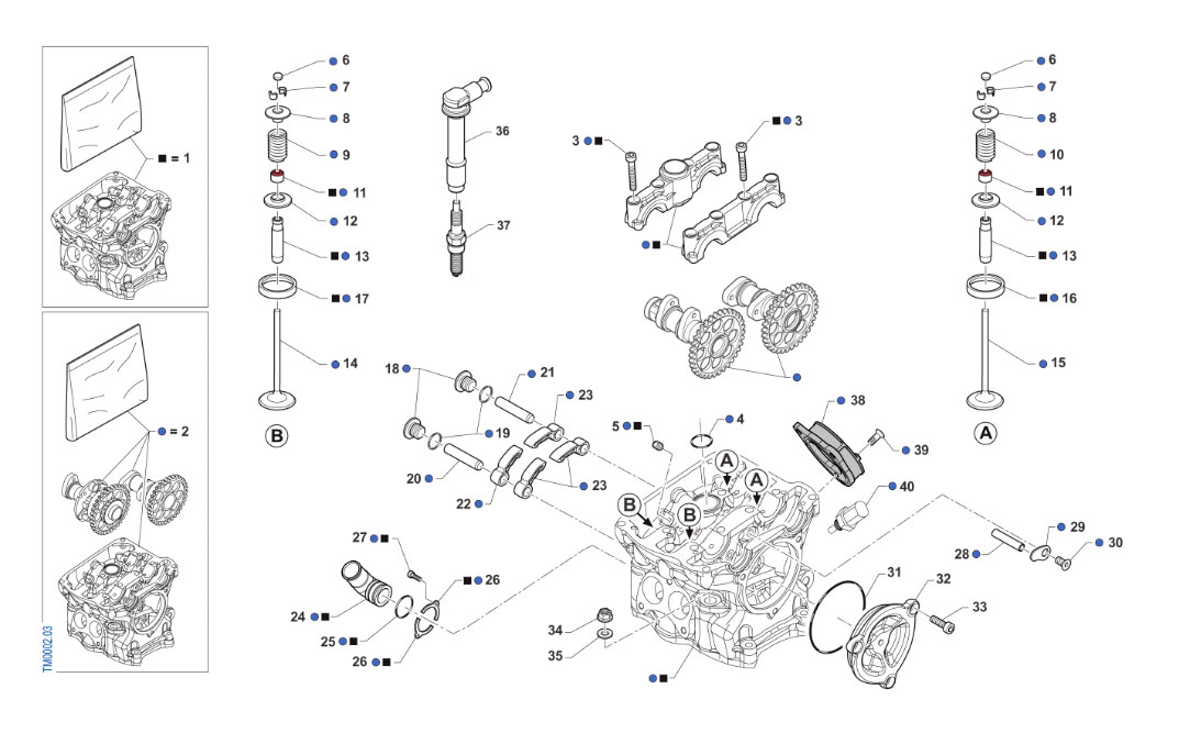4T 300 FI MX TWIN 2022 - MOTOR - CABEZA DEL MOTOR