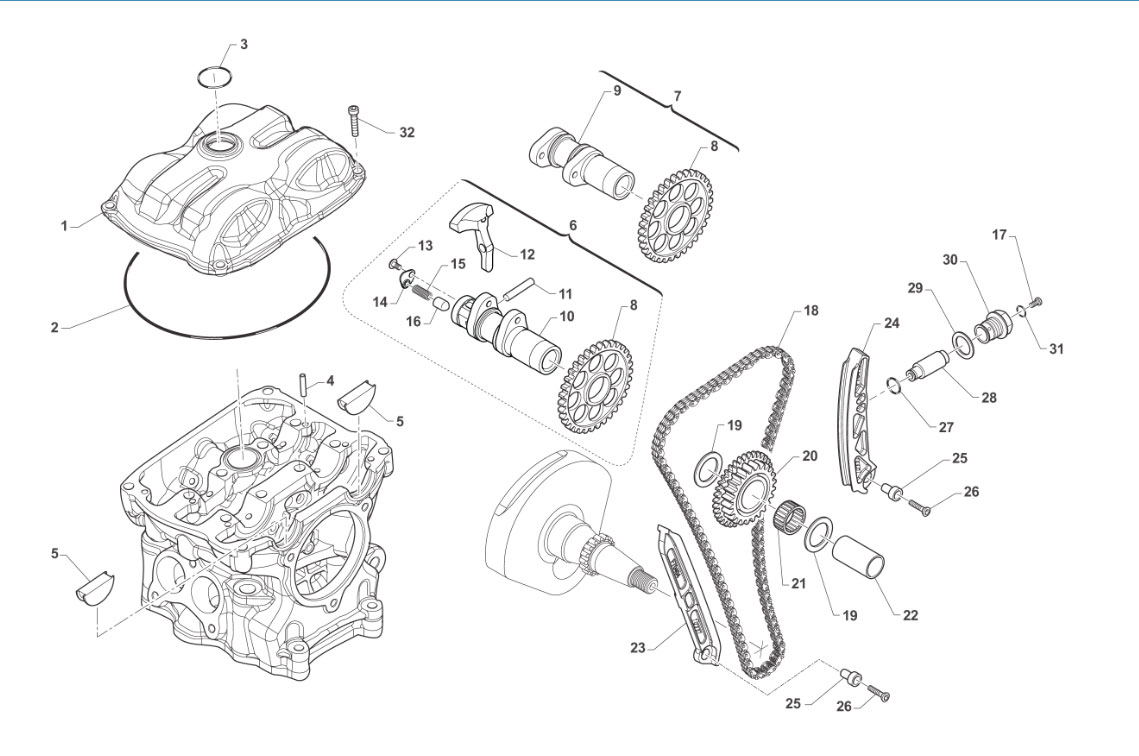 4T 300 FI MX TWIN DAL 2022 AL 2024 - MOTORE - DISTRIBUZIONE