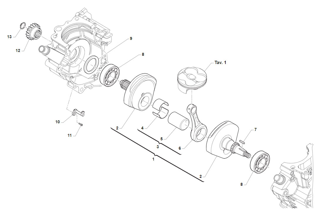 4T 300 FI MX TWIN 2020/2021 - MOTORE - ALBERO MOTORE