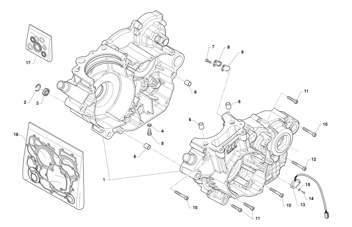 4T 300 FI MX TWIN 2020/2021 - MOTORE - CARTER MOTORE