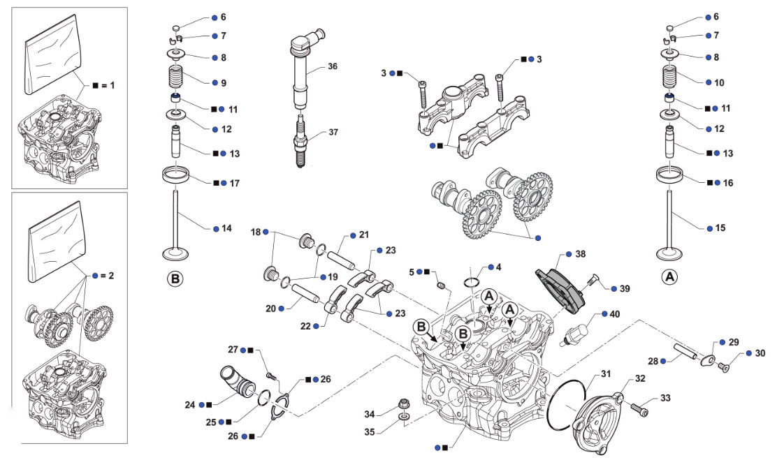 4T 300 FI EN TWIN 2020/2021 - MOTORE - TESTA