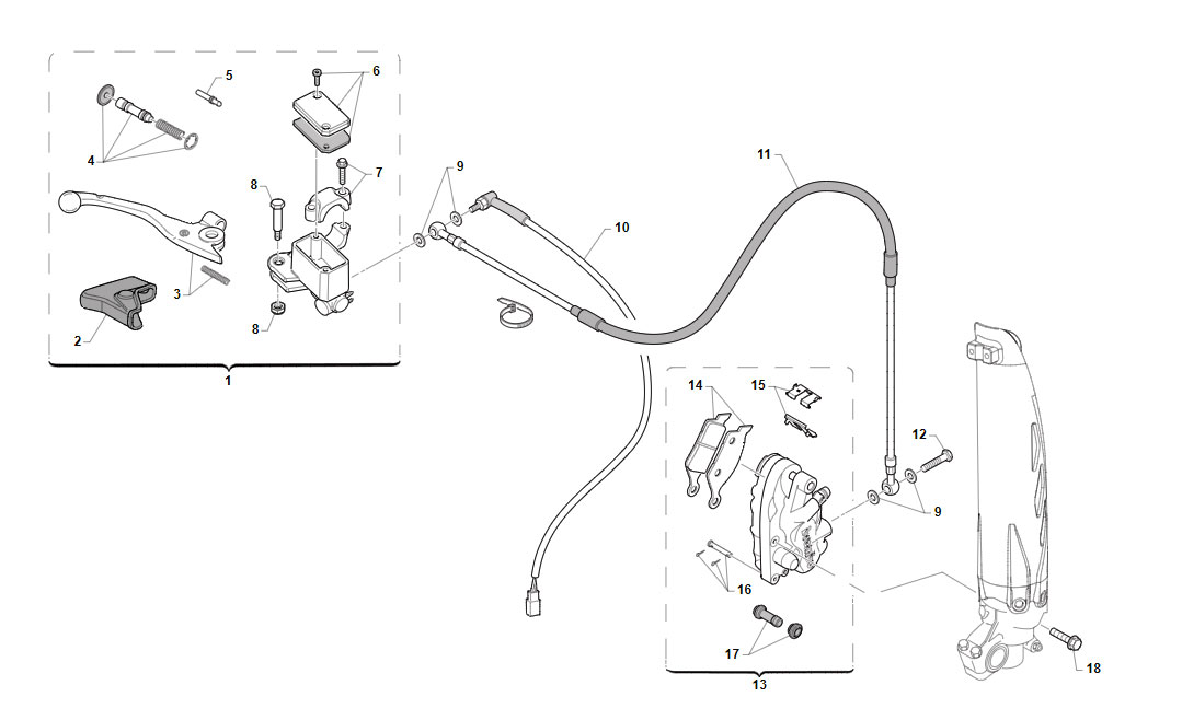 4T 450/530 FI EN 2020/2021 - FRAME - FRONT BRAKE
